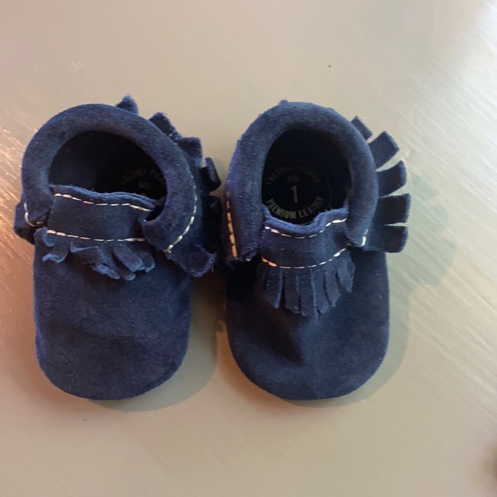 Navy freshly picked mocassins size 1
